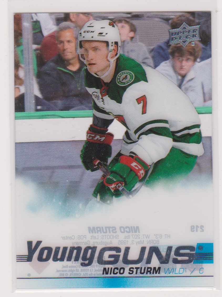 2019-20 Upper Deck Clear Cut #219 Nico Sturm YG (image for) 2019-20 Upper Deck Clear Cut #219 Nico Sturm YG